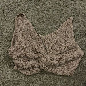 Chunky knit sweater crop NWOT